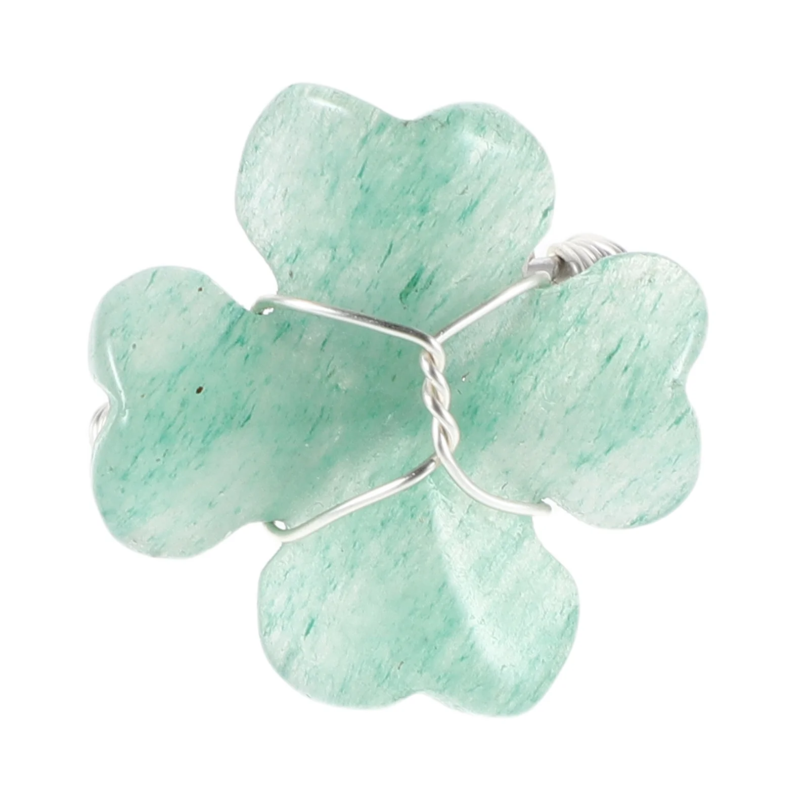 

Women's Clover Crystal Ring Green Four-Leaf Handcrafted Elegant Jewelry Gift for Her Daily Wear Valentine Christmas