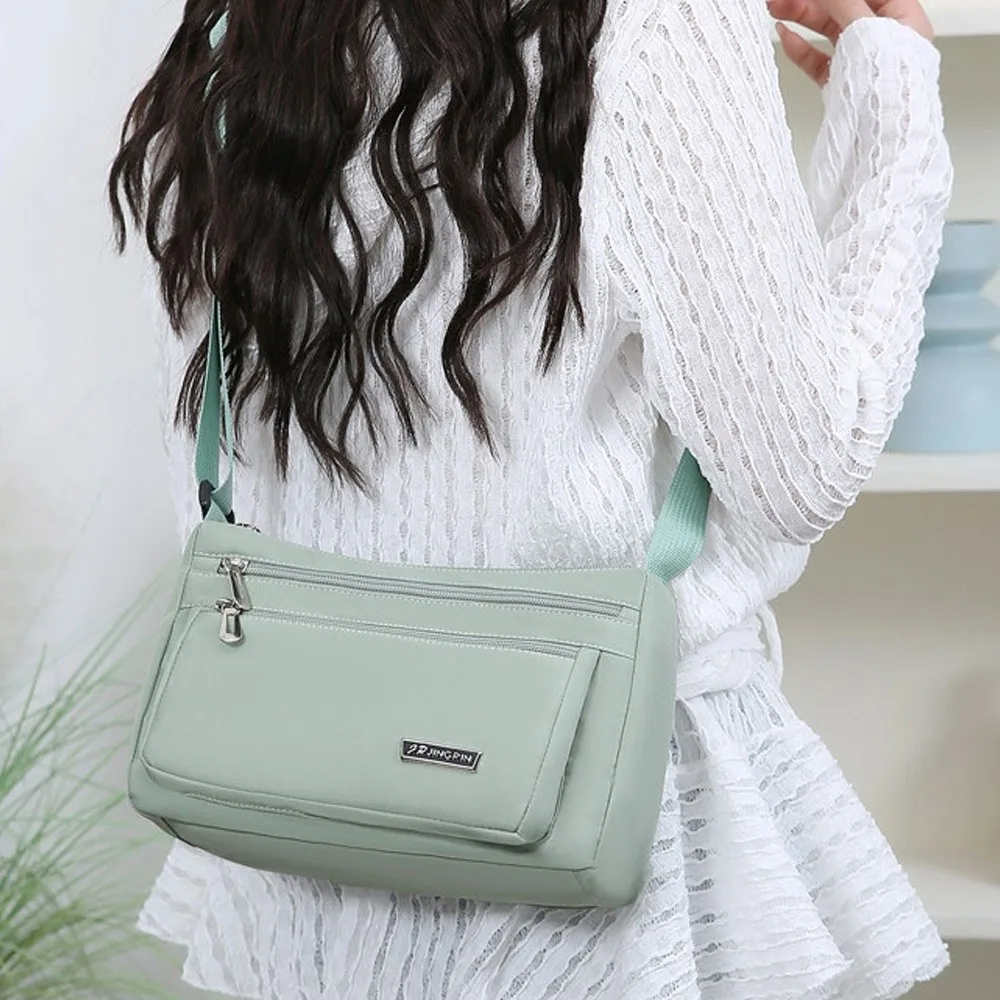 Simple Casual Crossbody Bag Multi-Functional Large Capacity Messenger Bag Lightweight Shoulder Bag Women