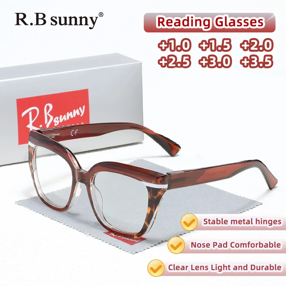 

Women Reading Glasses Blue Light Blocking Presbyopia Eyeglasses With Diopters +1.0+1.5+2.0+2.5+3.0+3.5