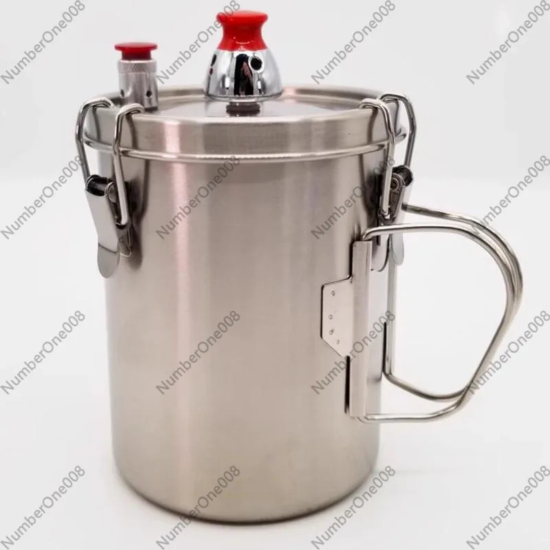 1000ML Lightweight Camping Pressure Cooker, Stainless Steel