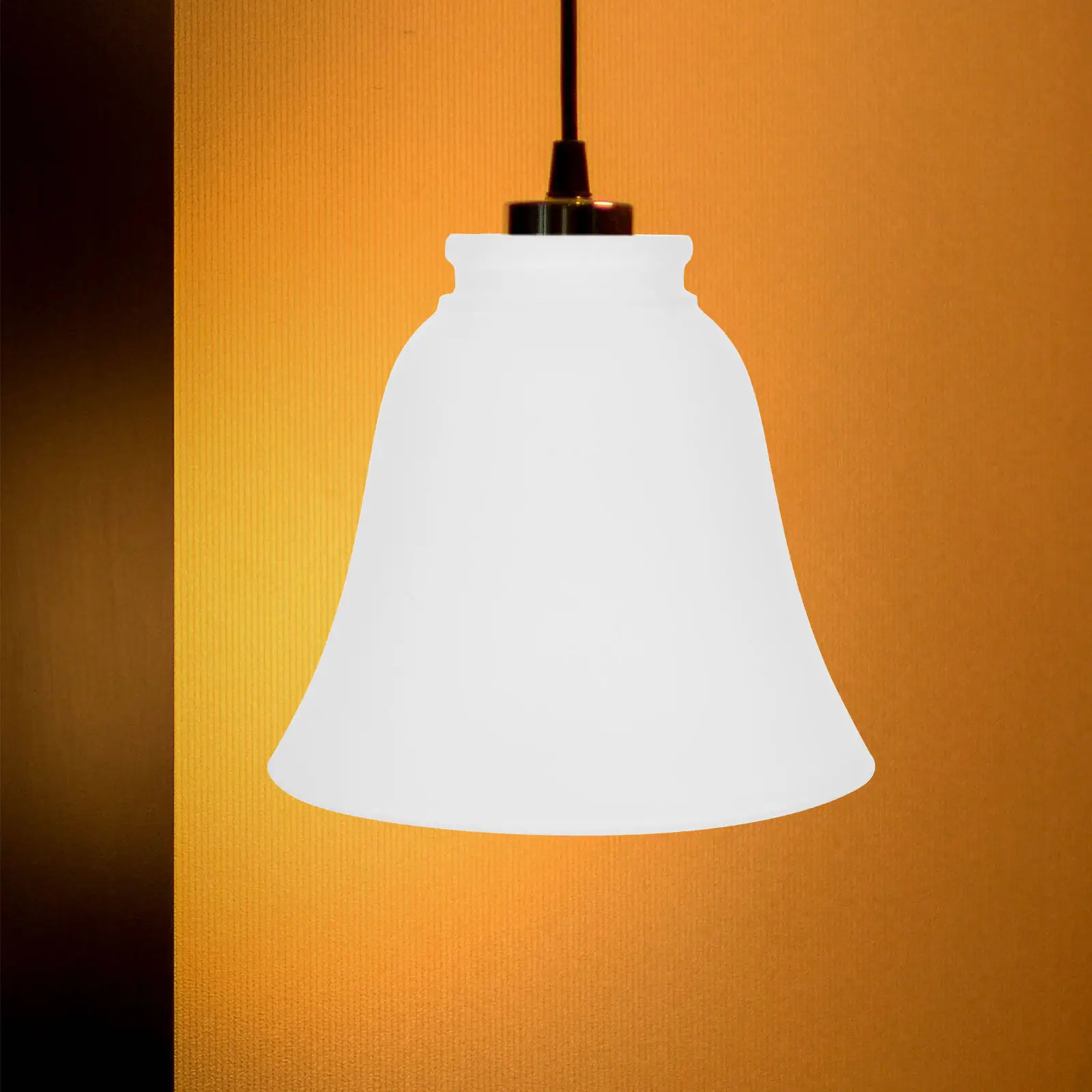 

Replacement Glass Lamp Shade for Pendant Light Fixture Frosted Finish E27 Easy Install Lightweight Modern Simple Hanging