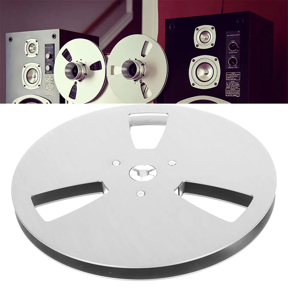 1/4 7 Inch Blank Tape Reel Aluminum Alloy Recording Takeup Reel 3 Holes for TEAC Universal for Reel To Reel Tape