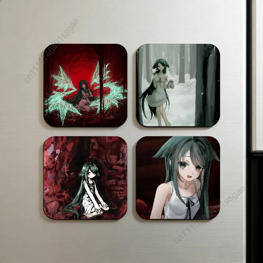 

Cute The Song of Saya Square Decorative Fridge Magnets for Home Kitchen Office Whiteboard & Locker