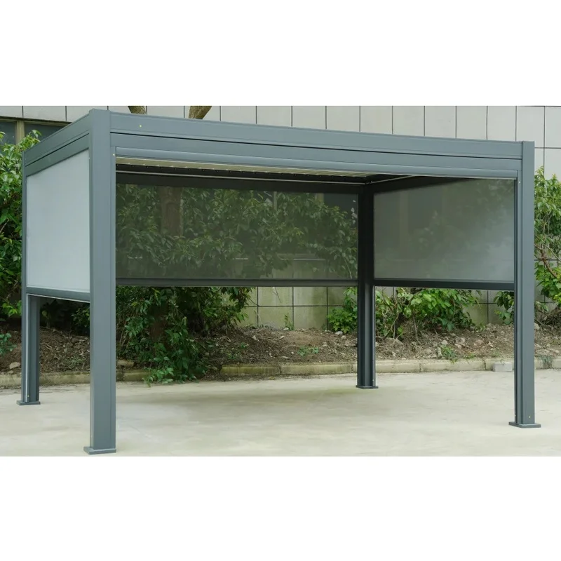 Outdoor Waterproof Arches 10x20 Remote Control Rainproof Bioclimatic Louvered Aluminum Bioclimate Pergola