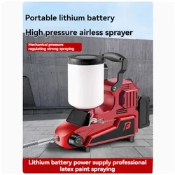 Lithium batterie Hochdruck Airless Farb spritz gerät 1600w neue multifunktion ale tragbare bürstenlose Sprüh latex farbe