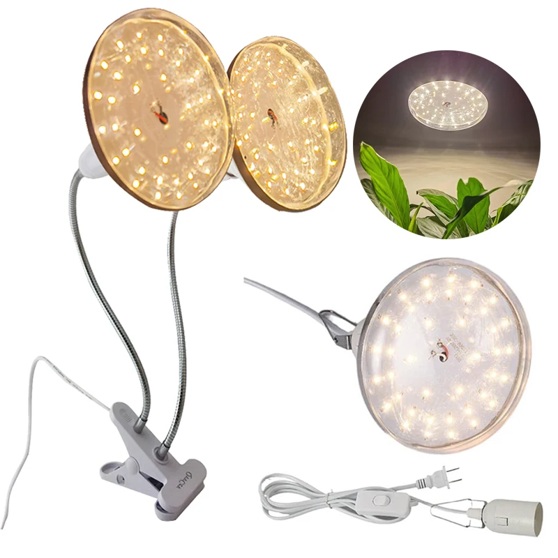 

new LED Sunlight plant Grow light phytolamp yellow E27 bulbs phyto lamp full spectrum power clip holder hydroponics kit plantas