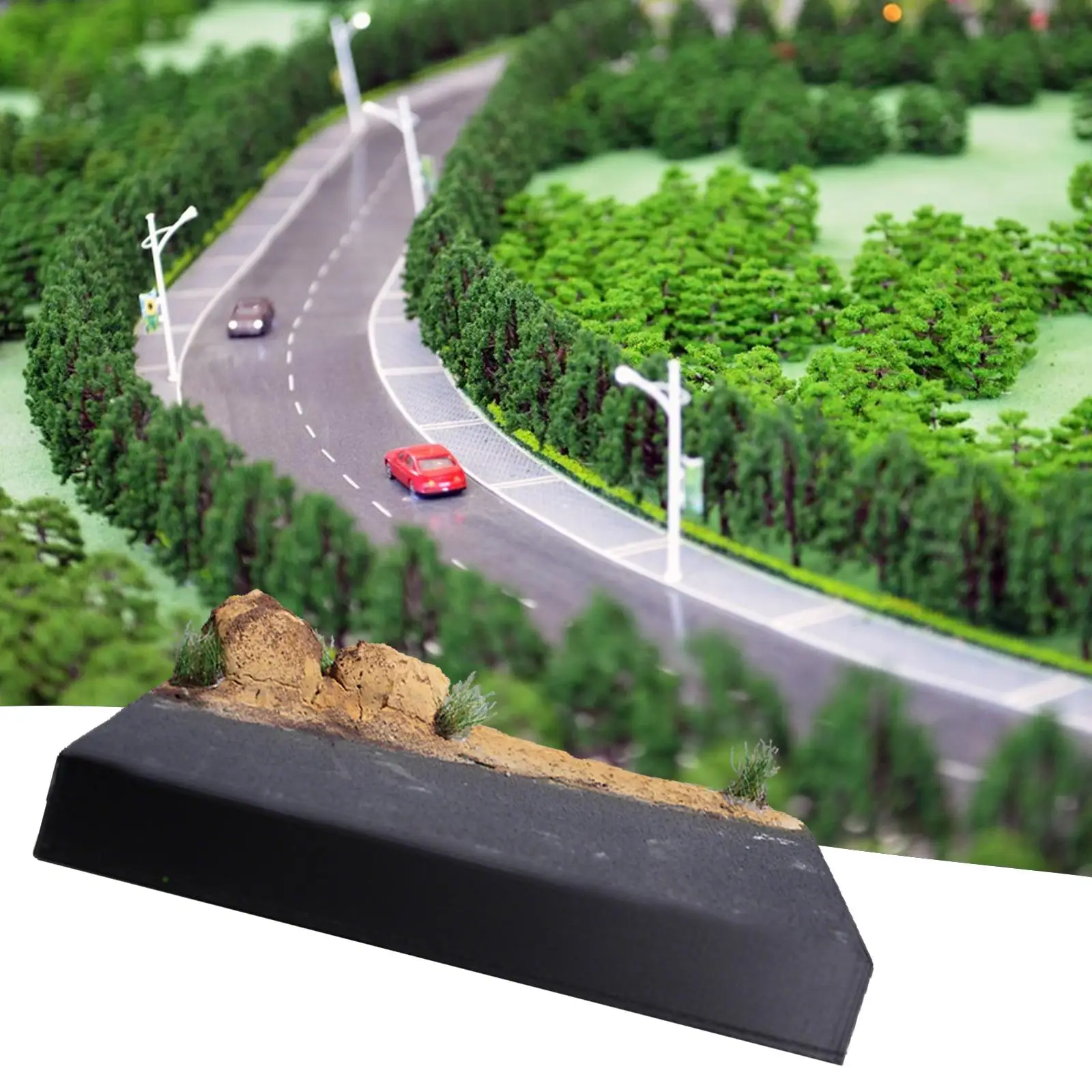 

1/64 Scale Highway Diorama Ornament Miniature Scene Model for Sand Table Simulation Architecture Model Micro Landscape Decor