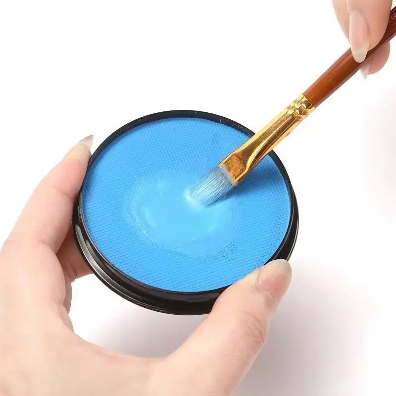 Kit de pintura facial de 12 colores: maquillaje lavable a base de agua para Halloween y escenario, acabado nacarado mate no tóxico, alta pigmentación