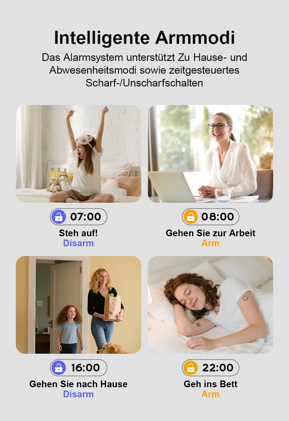 PGST Alarmanlage Einbruchschutz WiFi 2G GSM Works with Tuya Smart Life kabelloses Sicherheits Set für Zuhause Gewerbe Tür Fenster Sensoren Fernüberwachung per Smartphone – Detail 12