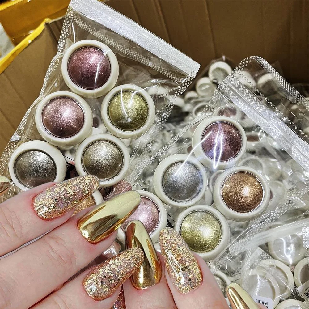 

6pcs/Set Nail Enhancer with Metallic Finish & Holographic Effects Nail Art GlittersY2K Magic Mirror Chrome Nail Glitter Powder *