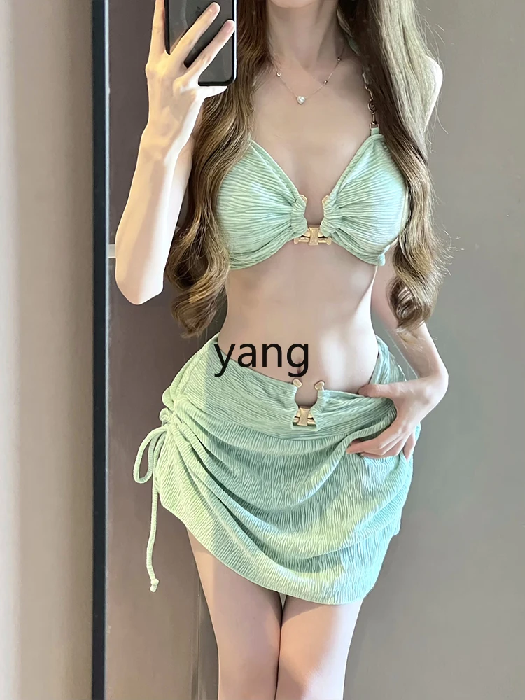 LMM split three-piece small chest high-end seaside vacation hot spring