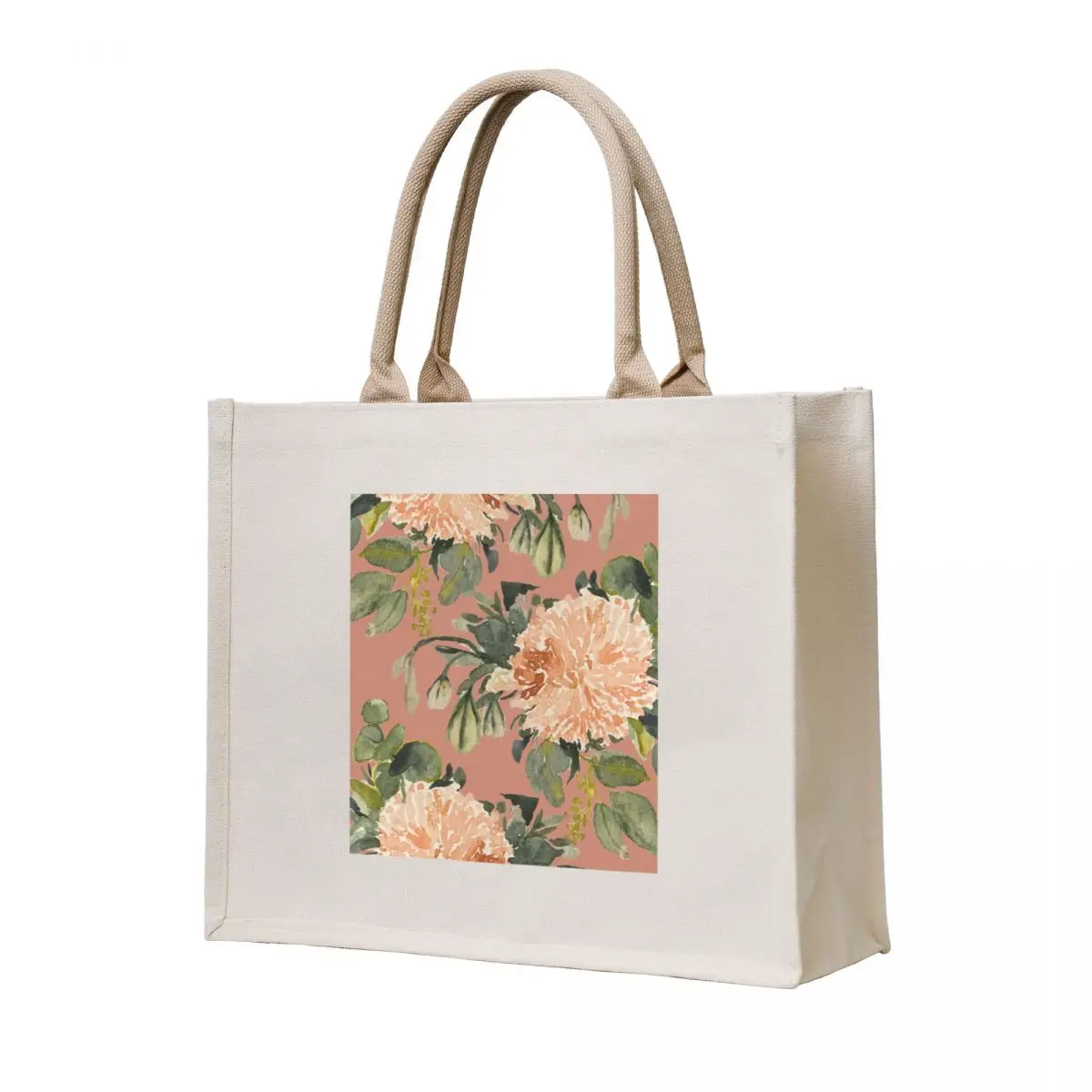 

I dream of Dahlias (in Terracotta) Tote Bag reusable grocery bags Shopper bag canvas tote bags