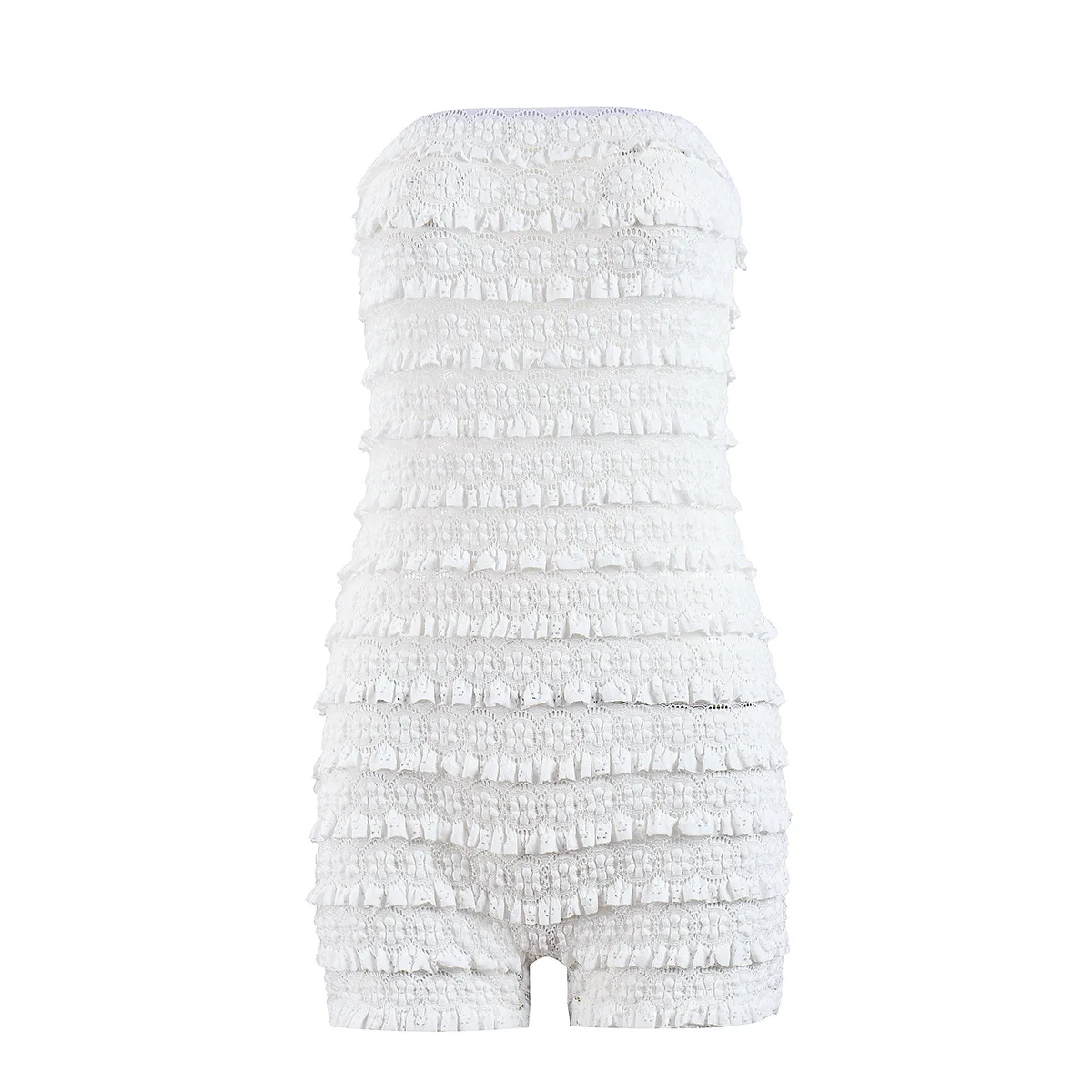 2025 여름 신상 핫세일 백리스 슬림 탄력 유럽 및 미국 스타일 튜브탑 원피스 Cw20907