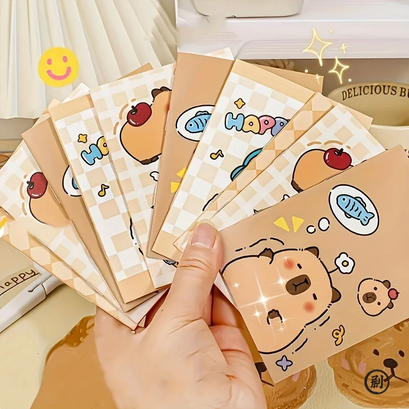 10 Pack Mixed Cute Capybara Mini Notebook Set Pocket Notebook Journals Diary Planning Memo Notepad Fun Cartoon Stationery Gift