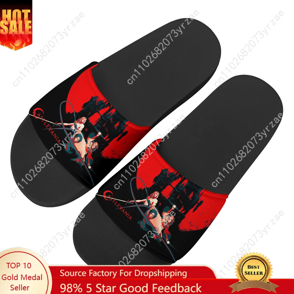 

Castlevania Flip Flops Home Slippers Mens Womens Teenager Family Slippers Bathroom Pool Fashion Casual Sandals Customize Shoes
