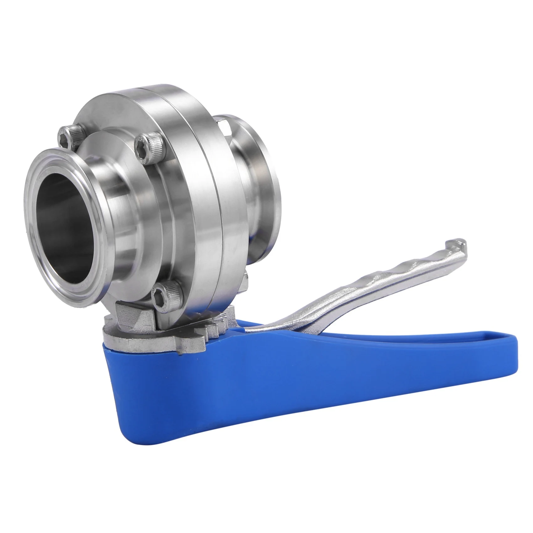Y51A-2X 1-1/2 Inch 38Mm SS304 Stainless Steel Sanitary 1.5 Inch Tri Clamp Butterfly Valve Squeeze Trigger