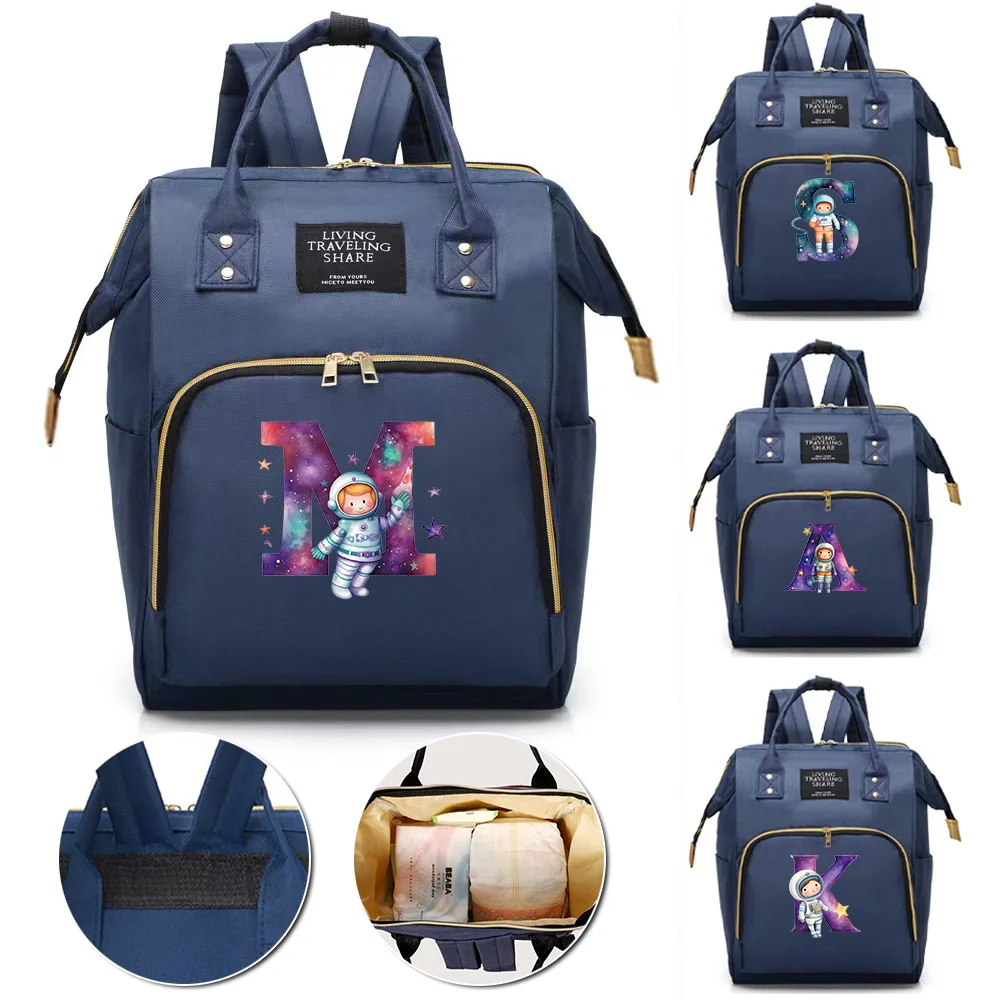 Large Capacity Mommy Backpack Baby Bottle Nursing Bags Astronaut Series Diaper Bag Travel Essentials Nappy Organize
