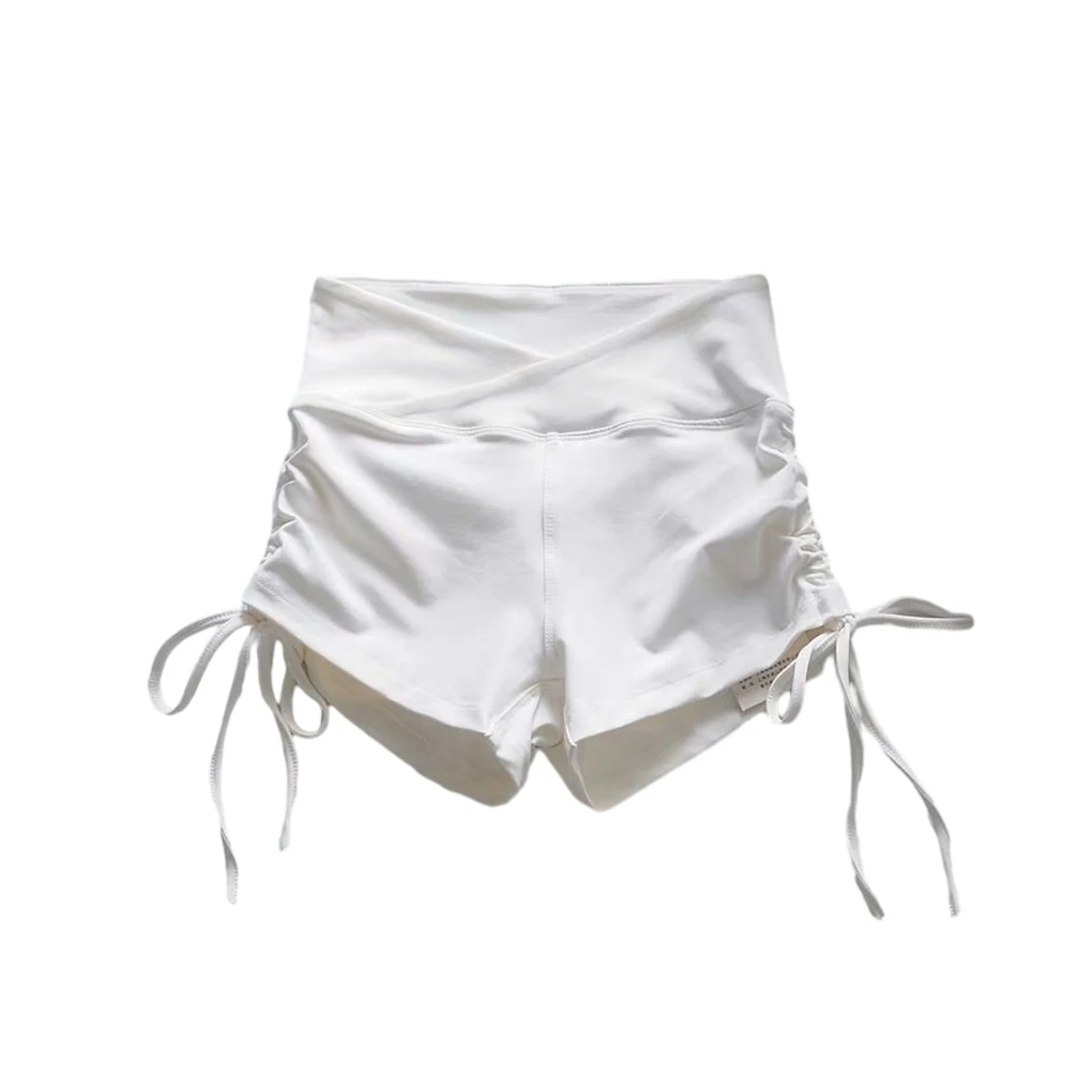 

Женские шорты с высокой талией, колготки с подъемом бедер, короткие леггинсы для йоги, красные