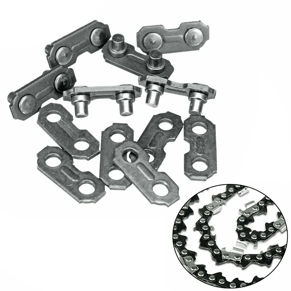 6pcs Metal Chainsaw Chain Joiner Links 3/8 0 063 Compatible with Chainsaw Parts Accessories for Maintaining Chain Integrity