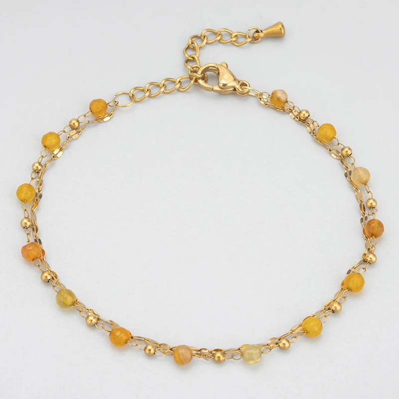 assoonas, 1 Stück/Lot, MH53, Armbänder für Frauen, 18k vergoldet, Edelstahl, Naturstein, handgefertigt, Anhänger, Modeschmuck – Detail 3