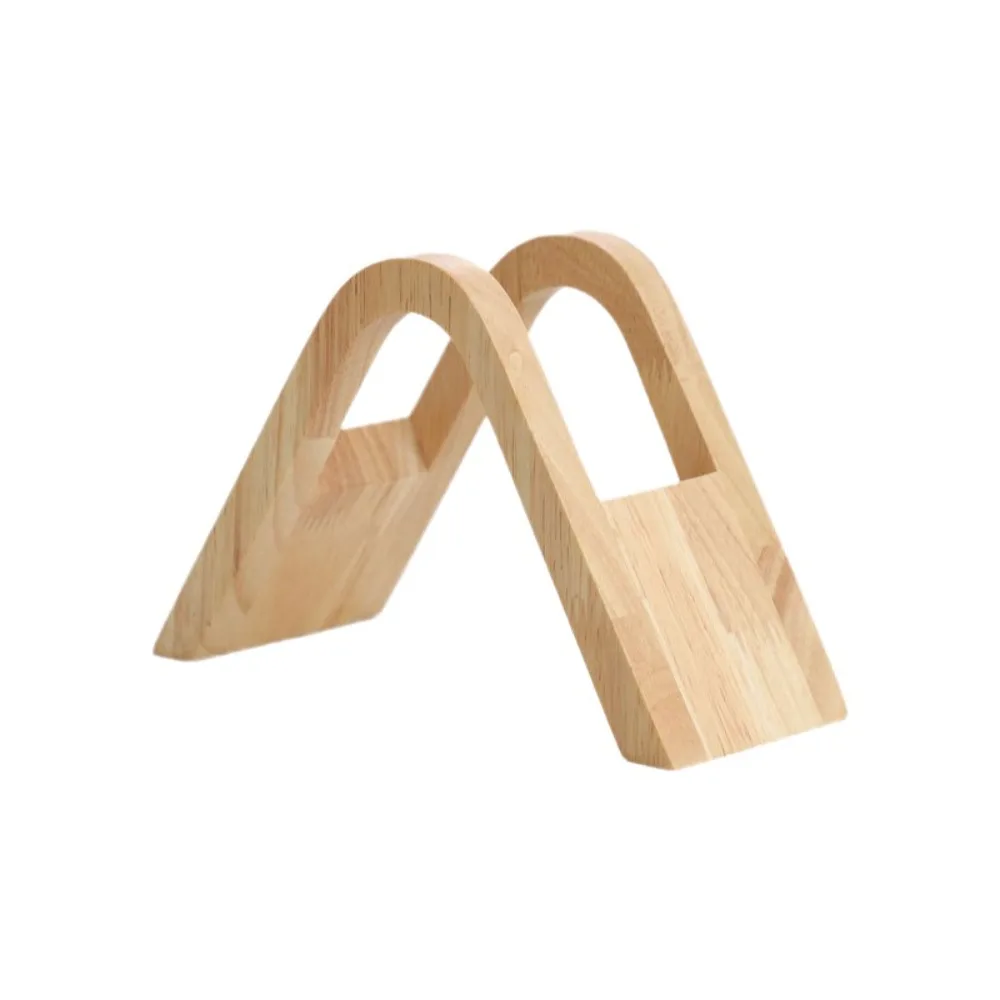 

Solid Wood Coffee Filter Holder Arched Design Easy Access Coffee Filter Storage Rack Multifunctional Handmade Filter Paper Stand