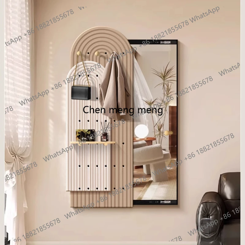 Hidden Full Length Mirror Nordic Dressing Brown Makeup Living Room Mirrors Aesthetic Luxury Girly Espejos De Piso Room Decor