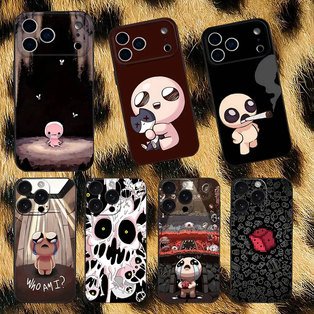 

The Binding of I-Isaac Black Soft Case For iPhone 17 13 14 15 11 16 12 Pro Max Pro Max Plus E Air Mini Phone Cover Shell