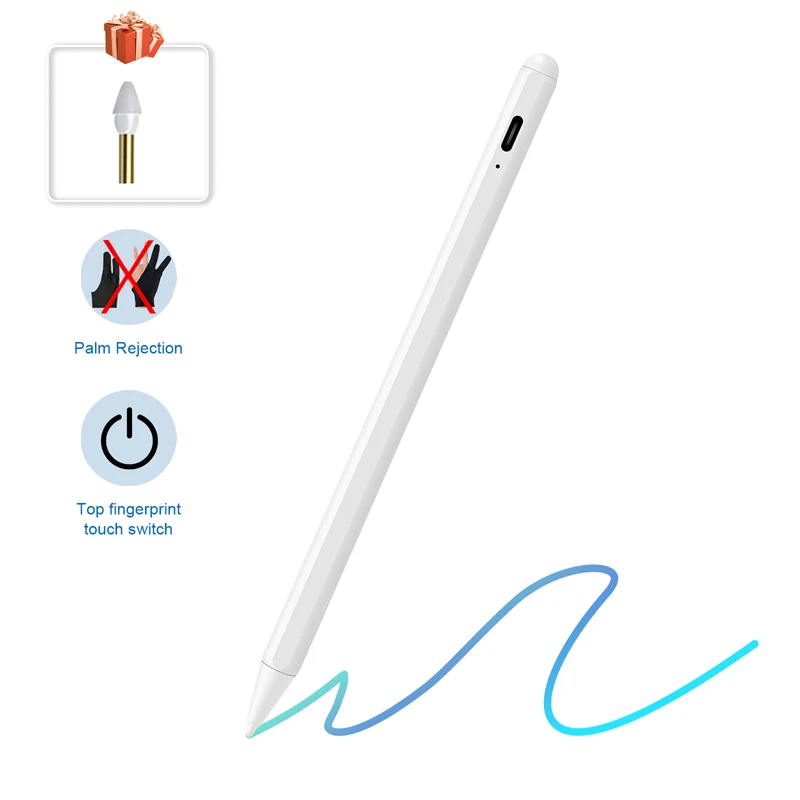 Stylus Pen For Apple Pencil Palm Rejection for iPad Pen Pro 11 12.9 Air 4 7th 8th mini 5 Tablet Active Pen