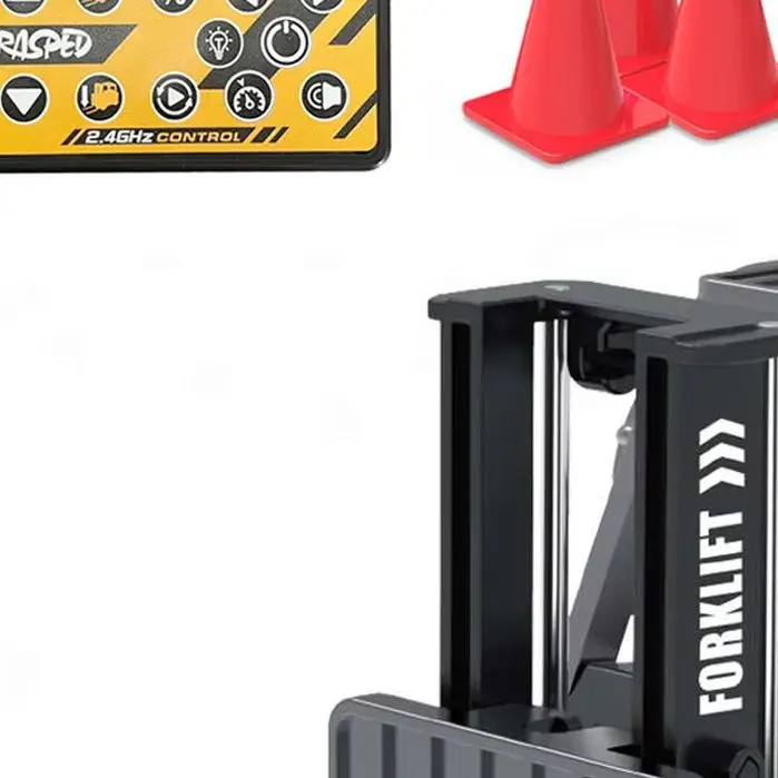 

Toy HG 1/64 Half Alloy Electric Lifting RC Forklift HG4-243 Ready to Run Light Sound Unit Remote Control Vehicle Model Gifts