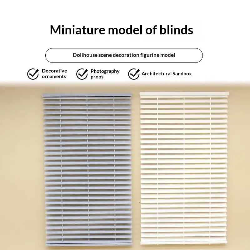 Realistic Miniature 1/12 Dollhouse Blinds Perfect for Authentic Model Home Decor