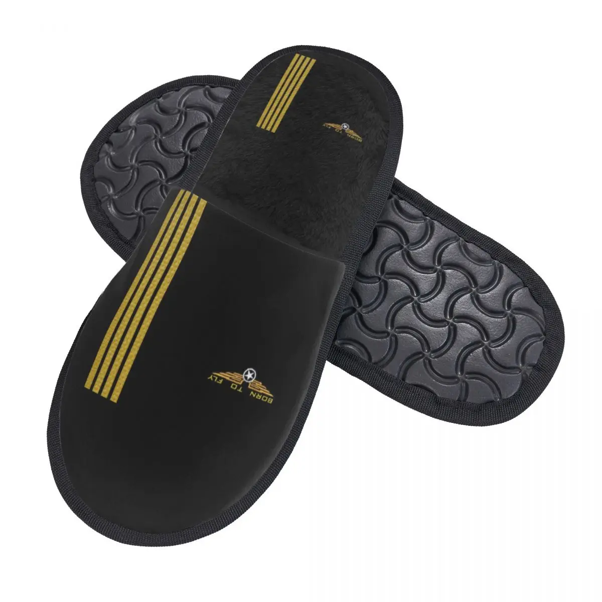 Custom Born To Fly Flight Pilot Comfort Scuff Memory Foam Slippers Women Flying Aviation Aviator Bedroom House Shoes