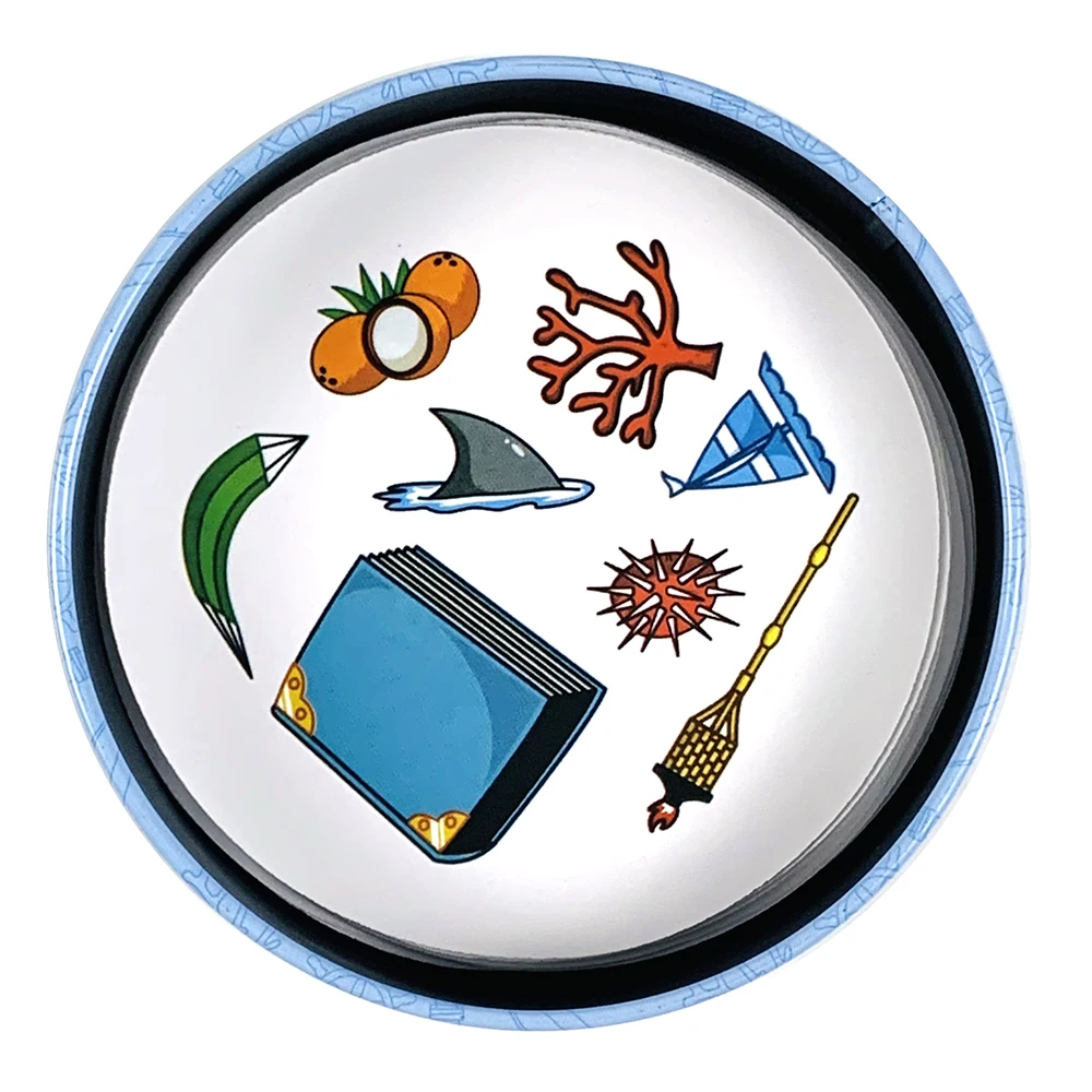 لعبة بطاقة صندوق حديد مستدير، لعبة عائلية متعددة اللاعبين، لعبة لوحية، لعبة تخييم، هدايا الهالوين وعيد الميلاد