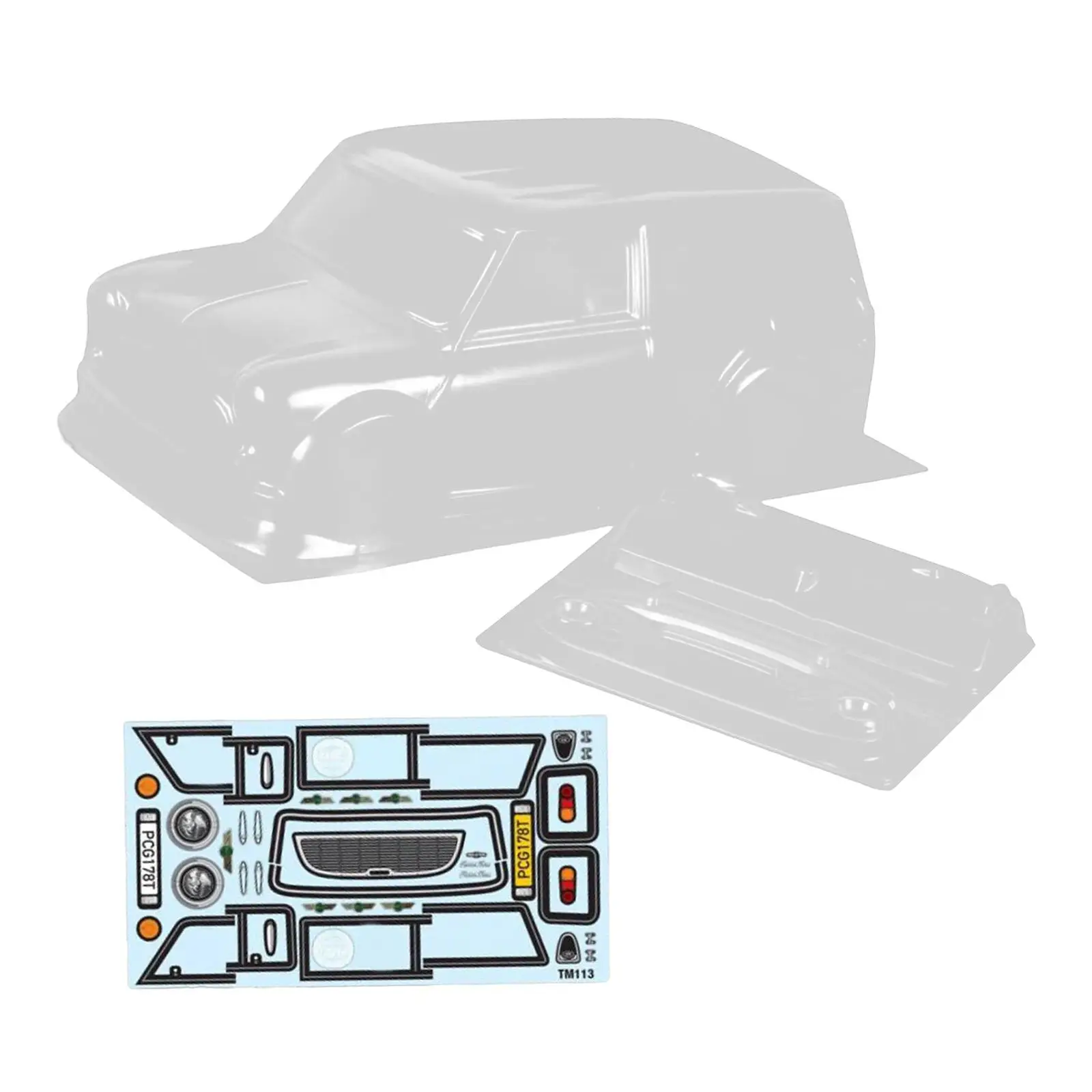 8.27\'\' Wheelbase Body Shell Unpainted Decor PC Shell replacement 1:10 RC Hobby Drifting Car DIY Modified Accessory Upgrades