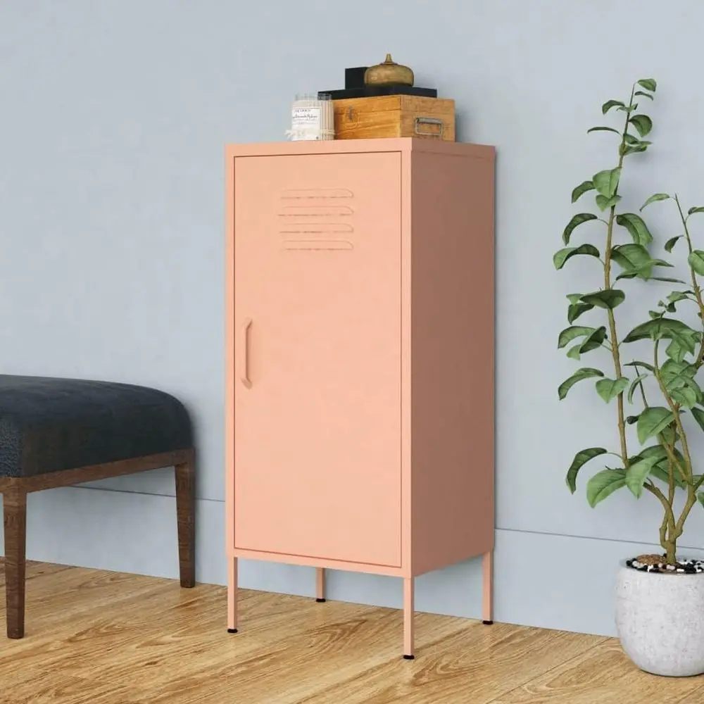 

Pink Steel Standing Locker with 2 Adjustable Shelves for Home and School Storage