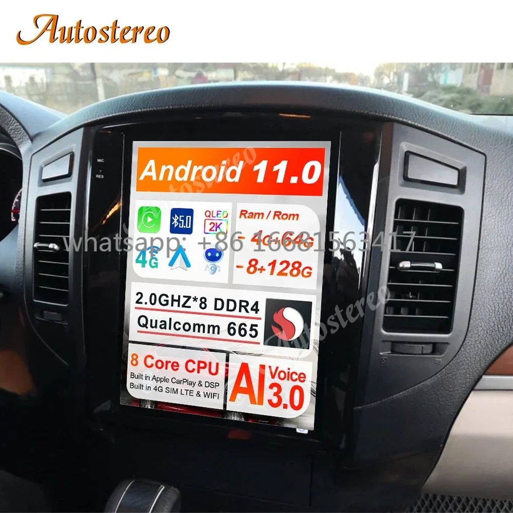 

12" Android 11 8+128 For MITSUBISHI PAJERO Shogun Montero 2006-2016 Car GPS Navigation Head Unit Auto Stereo Multimedia Player