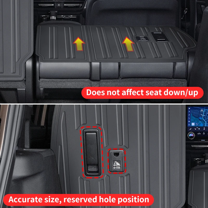 For 2024-2027 Toyota Land Cruiser 250 1958 J250 Lexus GX550 2nd Row Seat Back Protector TPE Anti Scratch Interior Accessories