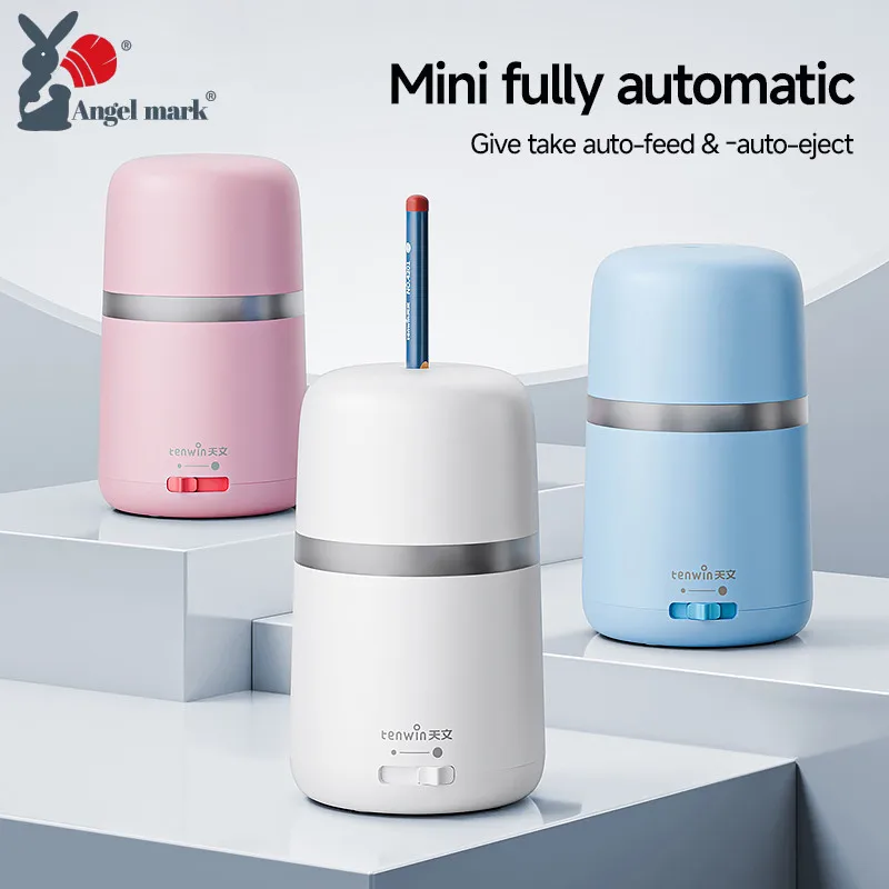 Tenwin Automatic Pencil Sharpener Electric Sharpener Pencils Student Stationery School Students Stationery 8813 AngleMark