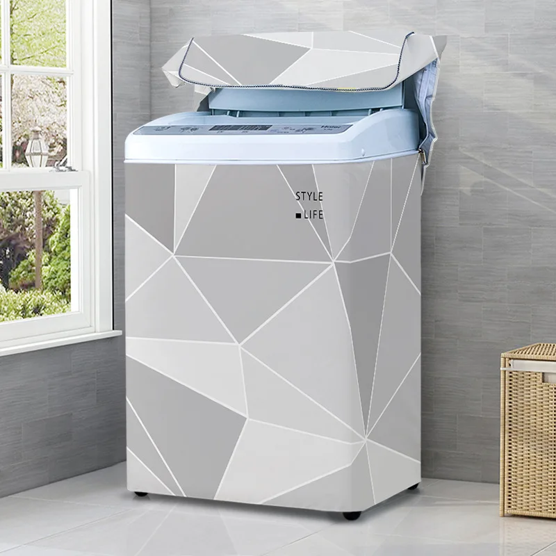 Waterproof Washing Machine Cover, Top Load Elastic Band, Sink Vertical Loading Dryer, Dust Mat, Liner Organizer, Protector