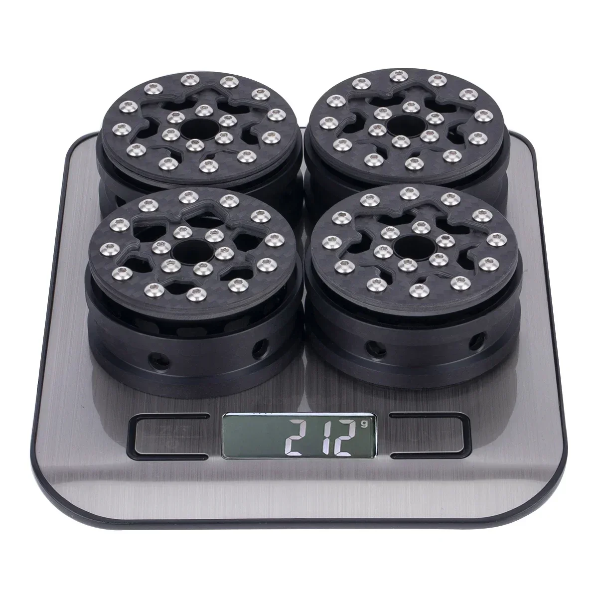 1.9 Inch Carbon Fiber Beadlock Wheel Rims for 1/10 RC Crawler Car Axial SCX10 D90 TRX4 TRX6 Gen8 DIY