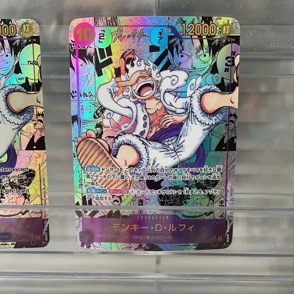 Anime OPCG Collection Card Monkey D Luffy OP05-119 Manga SEC English Refractive Color Flash Card Textured Child Gifts Toy - Image 3