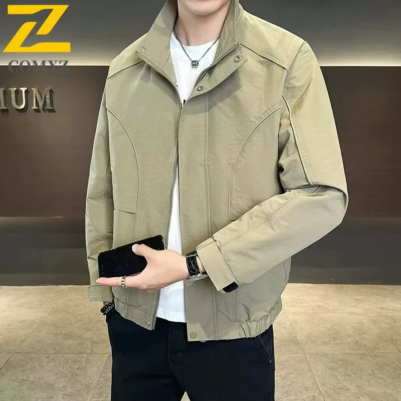 

COMXZ Мужская ветровка Куртка Открытый Минималистский Горный спорт Кемпинг Стильные походные куртки Valley Прогулочное высококачественное пальто