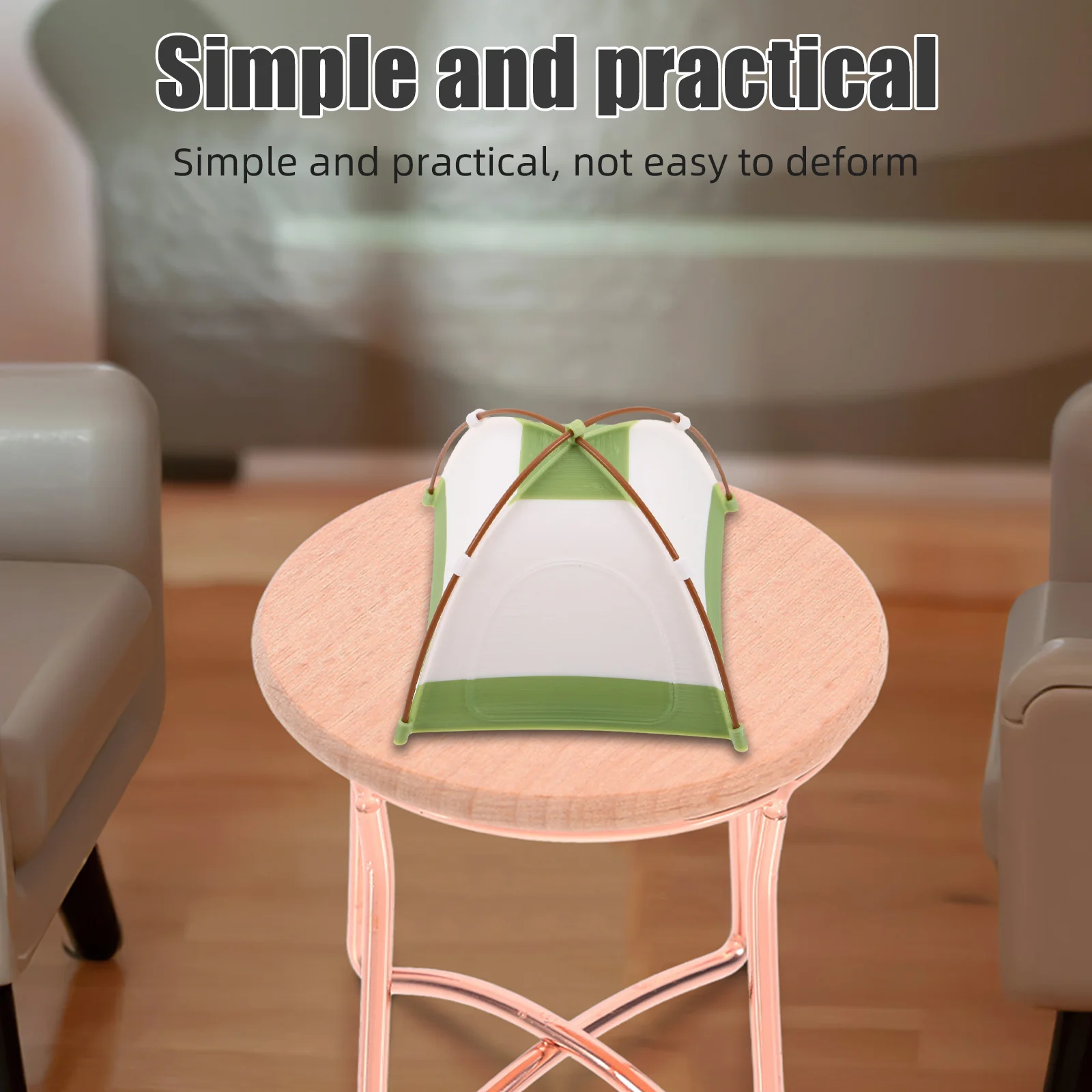 1 pz Tenda per casa delle bambole in miniatura Scala 1:12 Realistica campeggio all'aperto per la decorazione della casa giochi Piccoli mobili Mini oggetti di scena per fotografia