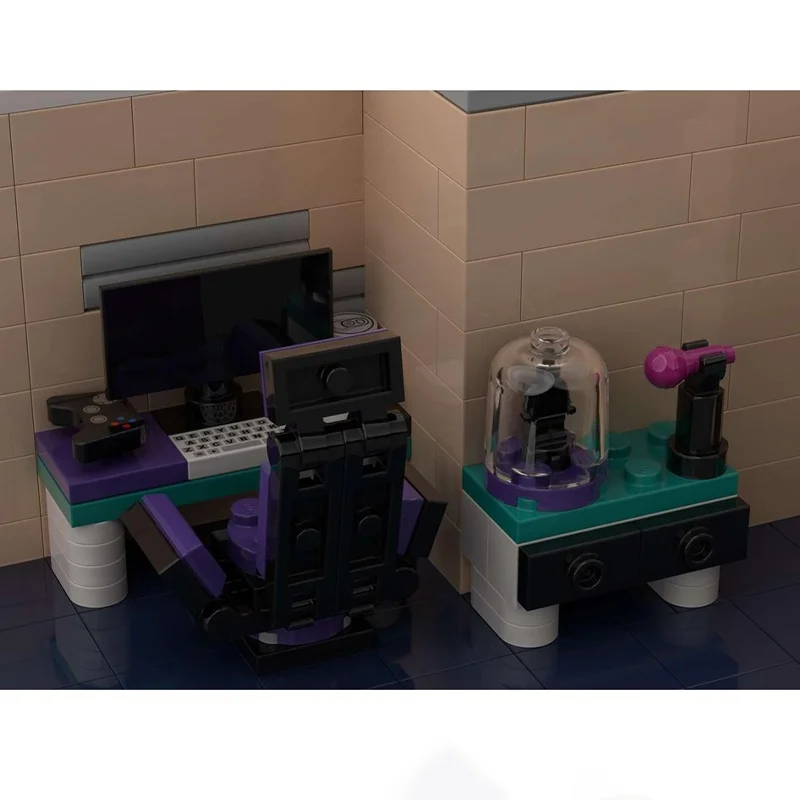 1718pcs MOC Downtown Apartments Modulared Model Building Blocks Architecture Toys Education Brick Christmas Gift Kids Birthday