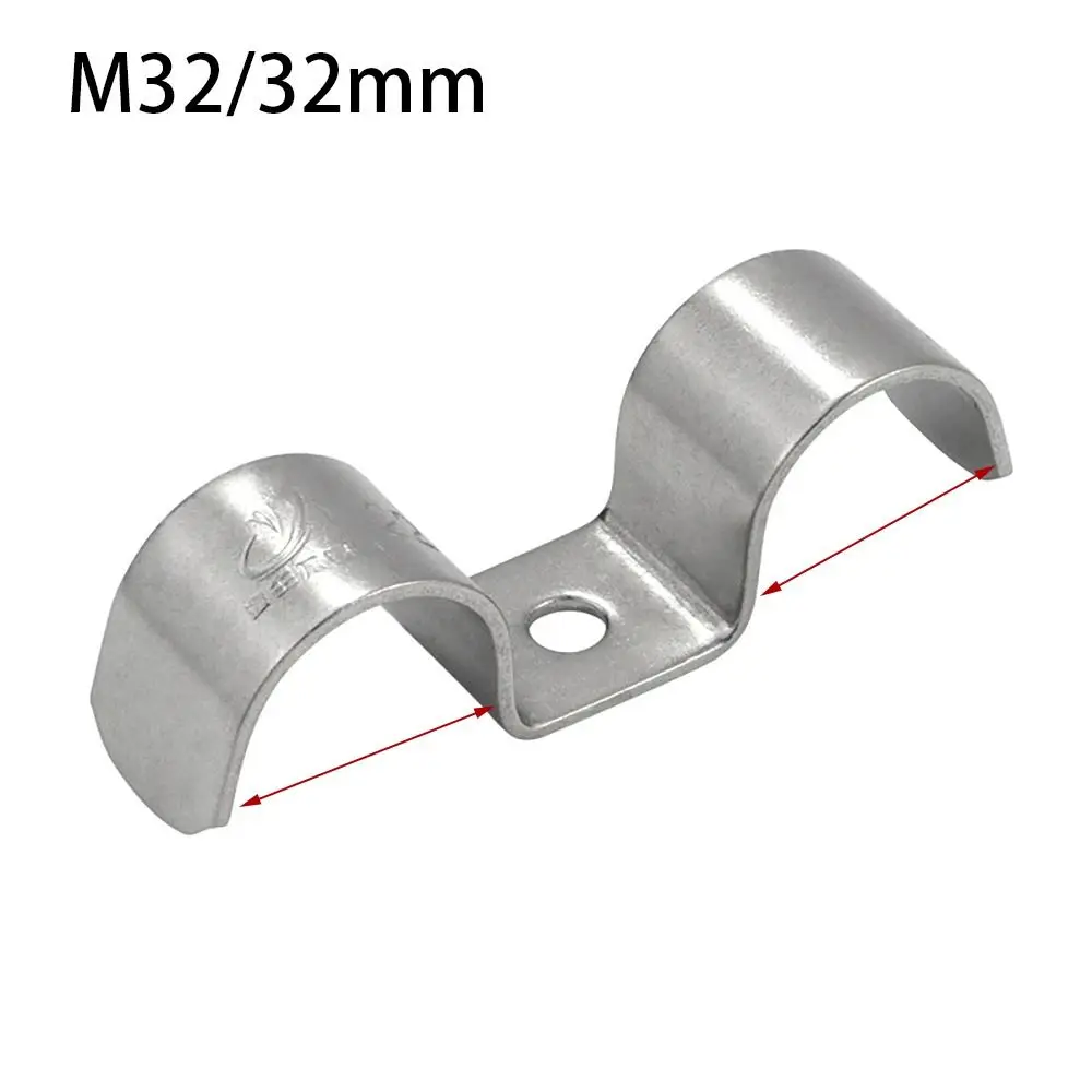 1Pcs M-Type Pipe Clamp Saddle Buckle Double Side Horseback Pipe Hardware Fastener 304 Stainless Steel Throat Hoop