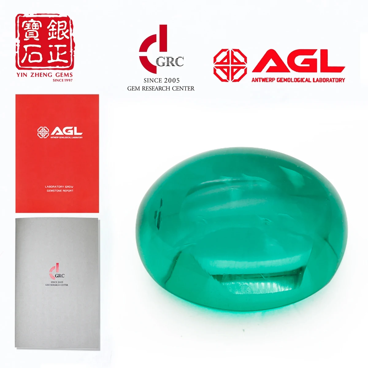 

YinZheng Lab Grown Colombia Emeralds Gemstone Smooth Surface Oval For DIY Jewelry Making Inlay Rings Earrings with Certificate