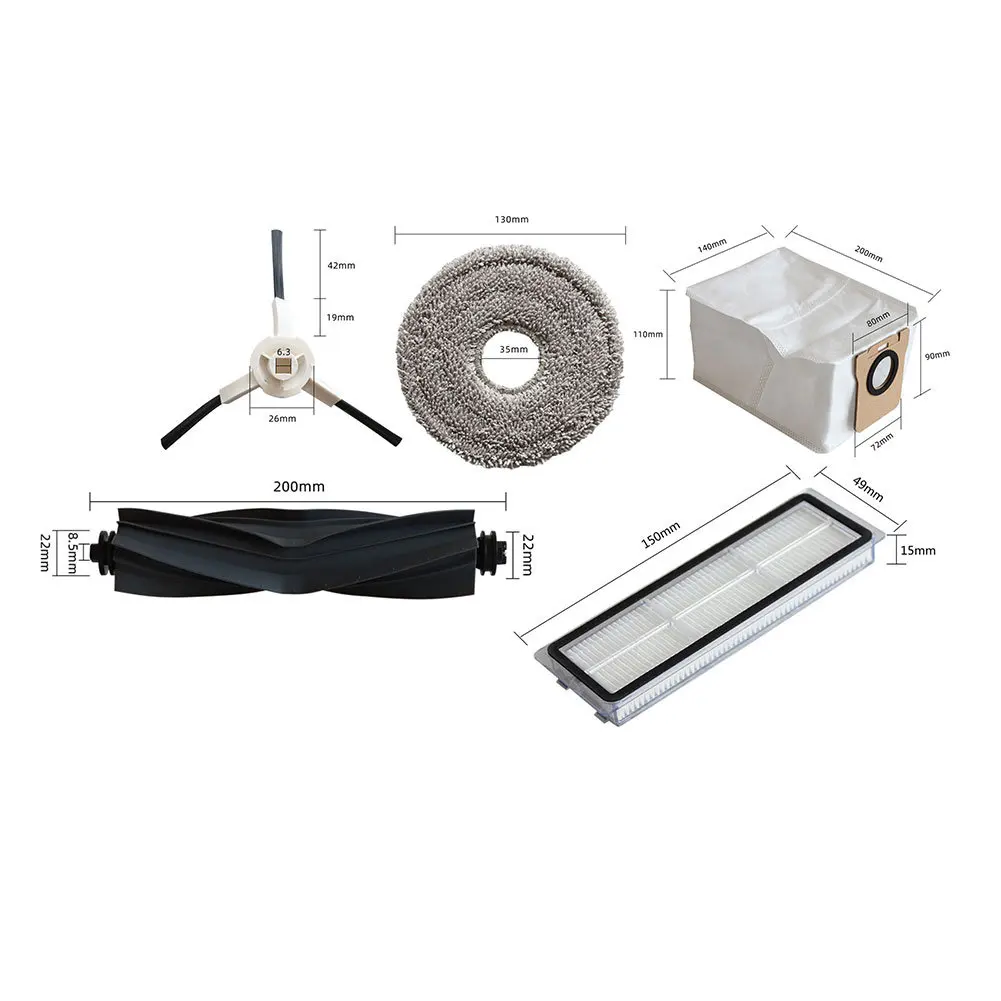 For Dreame L10s for Ultra Robot Vacuum Kit For Home Cleaning HEPA Filters for capture 99.97 Dust Detachable Main Brush