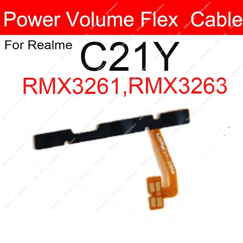 For Realme C20 C21 C21Y C25Y C25 C25S C30 C31 C33 C35 Side Buttons Power Volume Keys On Off Switch Flex Cable Parts