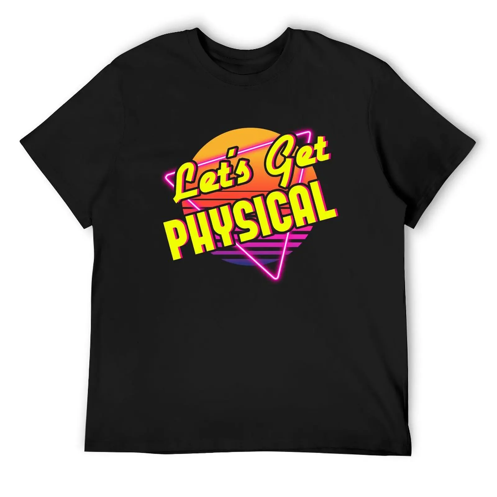 Lets Get Physical 80s Costume Party Retro Neon Eighties Workout 1980s T-Shirt street wear kawaii clothes mens t shirt