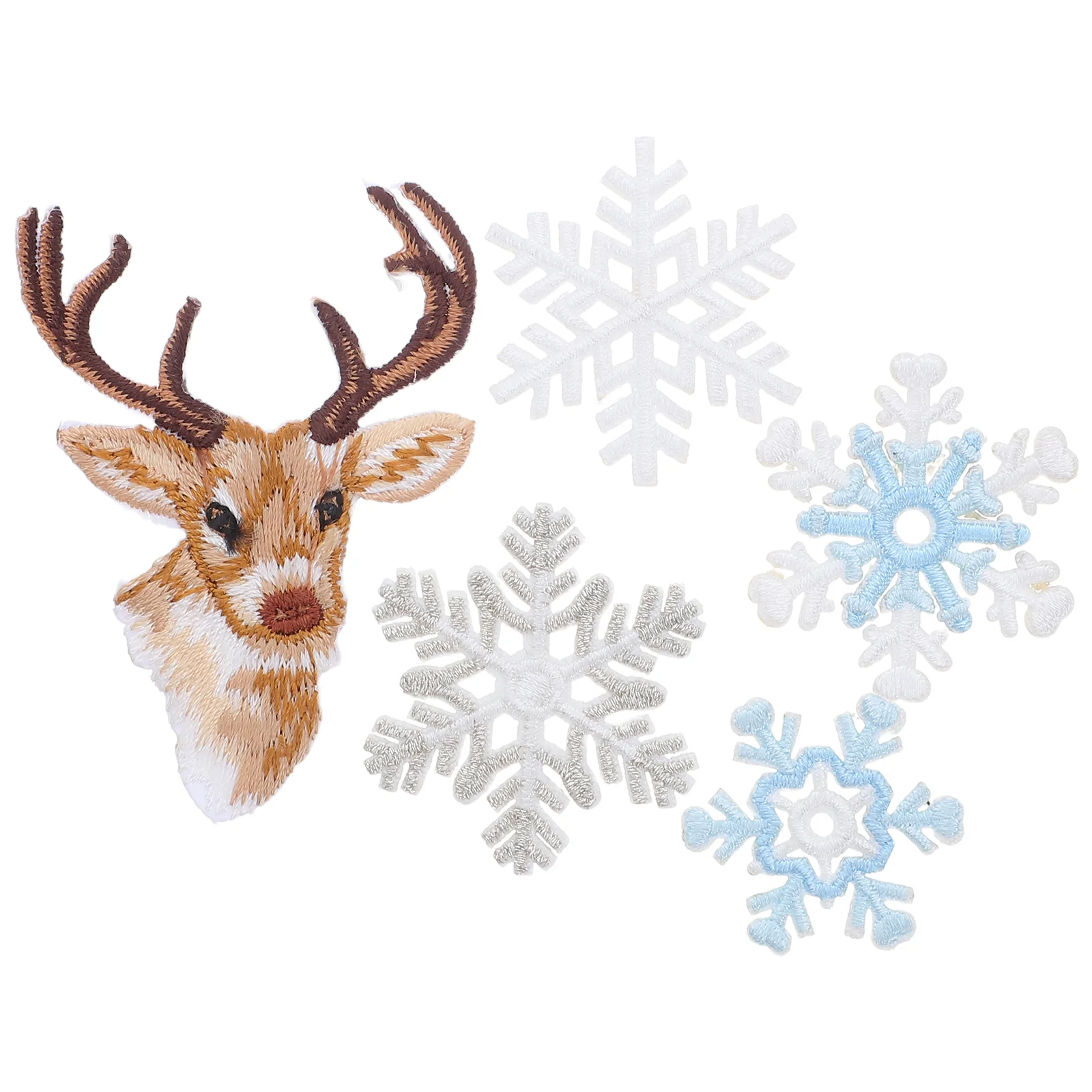

Snowflake Embroidery Cloth Patch Decor Embroidered Iron-on Patches Applique Thread Sew-on