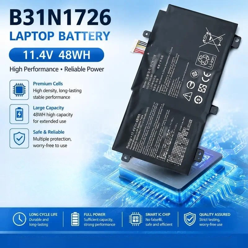 11.4V 48WH Battery for ASUS FX80G FX86F G FX95G D FX504G FX505G B31N1726 Laptop Notebook Internal Li ion Battery Pack